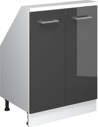 Vicco Armario Para Techo Inclinado Rion, Antracita Brillo Intenso/blanco, Con 2 Puertas, Vicco