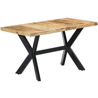vidaXL Tavolo da Pranzo 140x70x75 cm in Legno Massello di Mango Grezzo - Vidaxl