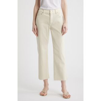 Kobi Halperin Mika High Waist Raw Hem Pants in White at Nordstrom, Size 26