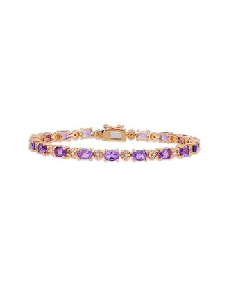 Rina Limor Fine Jewelry 18K Rose Gold Vermeil 7.22 ct. tw. Diamond & Amethyst Bracelet