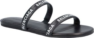 Balenciaga Womens Calfskin Round Flat Leather Sandal (Authentic Pre-Loved)