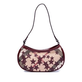Burberry Pre-owned Burberry Mini Supernova Check Coated Canvas Stars Hobo Ladies 94ZIGHGZLJ4LX3WV