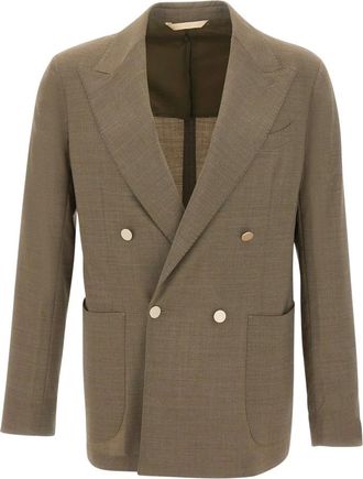 BRIGLIA 1949 Bolgheri Blazer - Heren - Jassen - Groen - Maat: XL Katoen