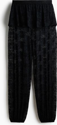 H&M Hose mit Jupe aus Spitze - Schwarz