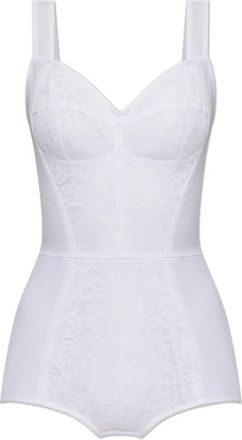 Dolce & Gabbana Bodysuit met kanten inzetstukken - Dames - Bodies - Wit - S - Tops