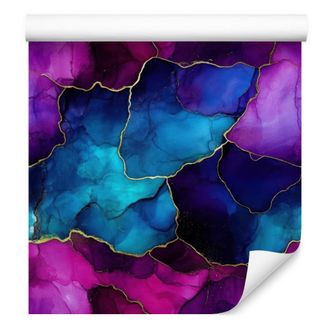 OEM Carta Da Parati Blu Inchiostro E Viola, Sfondo Viola Per Soggiorno E Camera Da Letto 50x1000