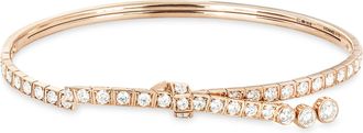 Chanel Chane Rose Gold Diamond Set Ruban Bracelet Size S