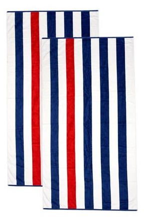 U.S.Polo Association Port Stripe Jacquard Beach Towel in Cabana Stripe at Nordstrom Rack