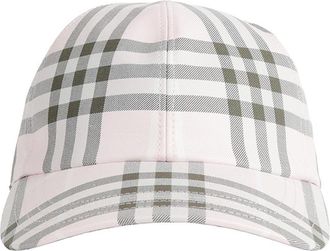 Burberry Check Cotton Baseball Cap