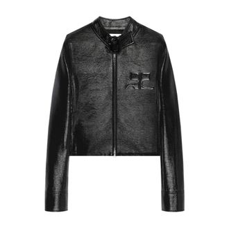 Courr&egrave;ges City Vinyl Jacket - - Jackets - Donna - Nero - S