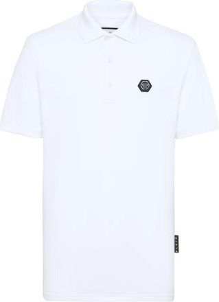 Philipp Plein Classic Polo Shirt Hexagon - Heren - Polos - Wit - XL - Katoen - Tops