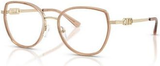 Michael Kors 53mm Round optical glasses in Beige at Nordstrom