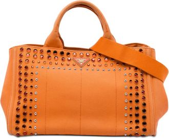 Prada Pre-owned Prada Canvas Canapa Bijoux Satchel Ladies F2UOXI5Z8BFX6CCK