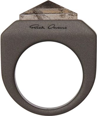 Rick Owens Kristallen Piramide Ring - Dames - Ringen - Bruin - XS - Accessoires