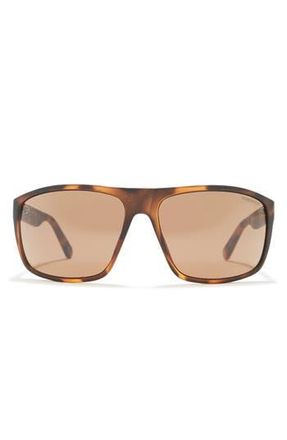 Kenneth Cole 66mm Rectangle Sunglasses in Dark Havana /Brown at Nordstrom Rack