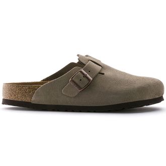 Birkenstock Boston Taupe, Suede Leather