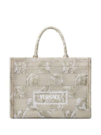 Versace Shopper met jacquard - Beige