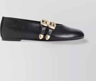 Stuart Weitzman maven double buckle ballerina