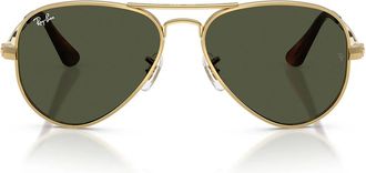 Ray-Ban Sunglasses Rb3925 001/31 Aviator Max Gold Arista/Green Unisex
