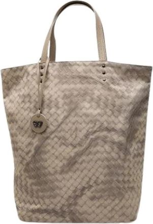 Bottega Veneta Pre-owned Nylon Tote Bag - Dames - Vintage Shopper - Beige - ONE Size - Nylon - Vintage