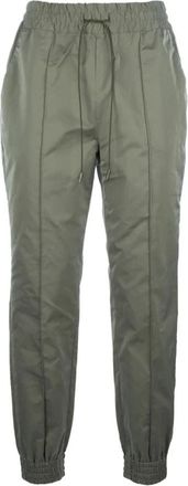 Ermanno Scervino Groene elastische broek met trekkoord - Dames - Straight fit broeken - Groen - XS - Broeken