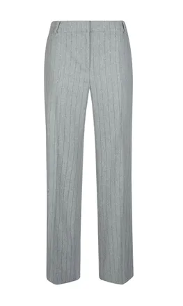 Purotatto Womens Stripe Trousers In Grey
