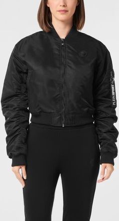 Plein Sport Bomber Icon Women in Black at Nordstrom, Size X-Small