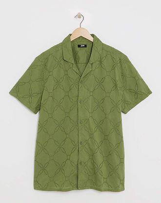 Jacamo Cuban Collar Embroidery Shirt