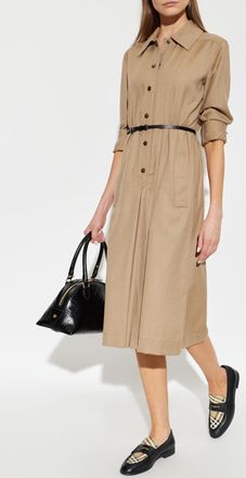 Burberry Wool Dress Floriana, Womens, Beige