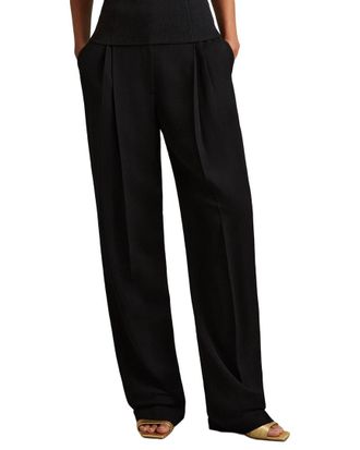 Reiss Lydia Double Pleat Wide Leg Pant