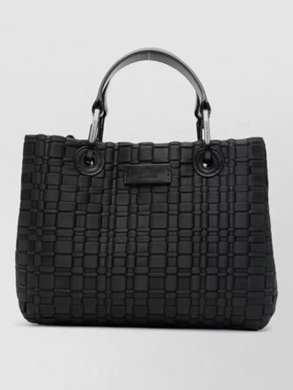 Emporio Armani myea shoulder bag woven texture strap