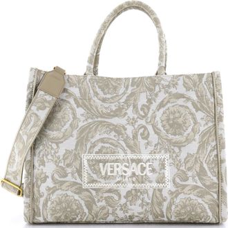 Versace Athena Convertible Tote Barocco Jacquard Medium