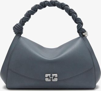 Ganni Quiet Shade Very Bou Bag Grained in Grey