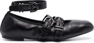 Stuart Weitzman Maverick Ballet Flat - Dames - Ballerinas - Zwart - 36 EU - Leer - Schoenen