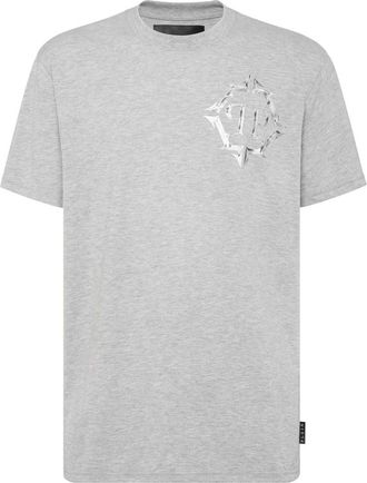 Philipp Plein Heren, Tops, Grijs, Maat: S Katoen