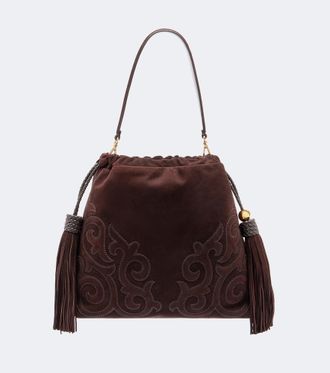 Etro Kalispera Medium suede shoulder bag