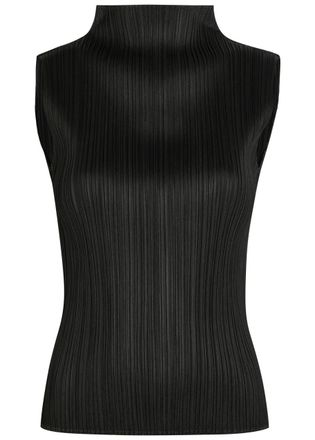 Pleats Please Issey Miyake Pleated Woven top - Black - 5