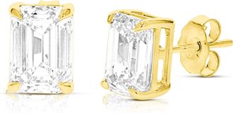 Vir Jewels 1.50 cttw Emerald Lab Grown Diamond Stud Earrings in 14K Gold With Push Backs For Women