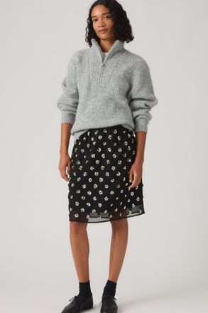 Levi's Falda Rhi Pinnacle - Mujer - 2XS - Negro / Even Beaded Floral Silver