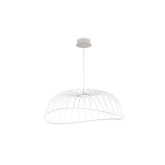 Netlighting Celeste Caged Ceiling Pendant 81cm Round 40W LED 3000K 2800lm White