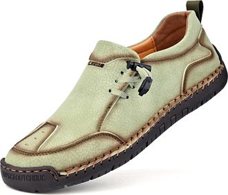 Generic Driving Shoes for Male Casual Shoes Men Loafers Mens Fashion Shoe Comfort Soft Sneakers Walking (12.5,Green)