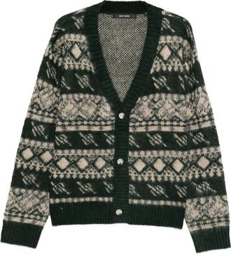 Daily Paper Clothing Patterned-intarsia Cardigan