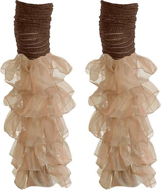 Generic Womens Gyaru Leg WarmersGoth Leg Rib Knit Girls Boot Socks Lace Women Lingerie (Coffee, One Size)