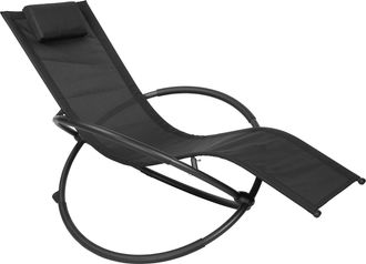Woltu Woltu Chaise Longue Pliable Bain De Soleil Pour Jardin Fauteil Relax Baignoire En Tissu Respirant Charge Maximale 160 Kg, Noir