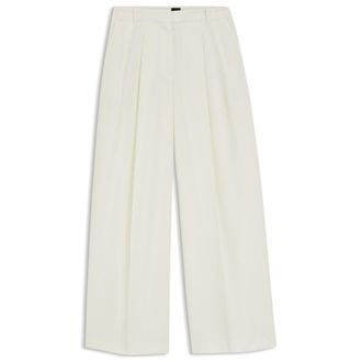 BOSS Relaxed-fit trousers in a wool blend