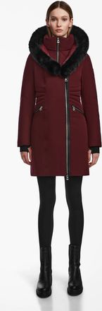 Rudsak CORA WOMENS FITTED DOWN JACKET WITH REMOVABLE FAUX FUR