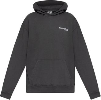 Sporty & Rich Hoodie Hwcny - unisex - Hoodies - Zwart - XS - Katoen - Hoodies & sweatvesten