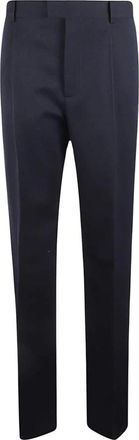 Bottega Veneta Nauwsluitende broek met rechte pijpen - Dames - Straight fit broeken - Blauw - XS - Wol - Broeken