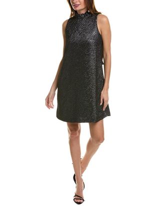 Anne Klein Textured Metallic Shift Dress