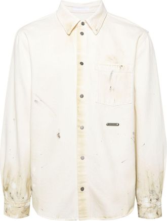 Helmut Lang painted shirt - men - Cotton - 44 - Neutrals